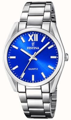 Festina Dames edelstalen horloge met stalen armband F20622/E