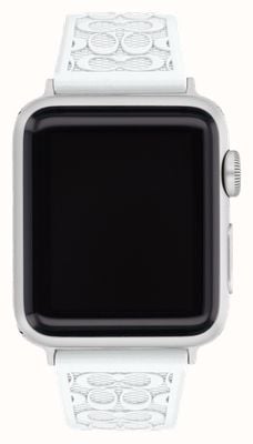 Coach Bracelet montre Apple (38mm/40mm/41mm) silicone blanc 14700210