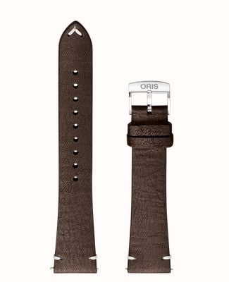 ORIS Brown Leather Strap with Stainless Steel Pin Buckle - 19mm 07 5 19 12