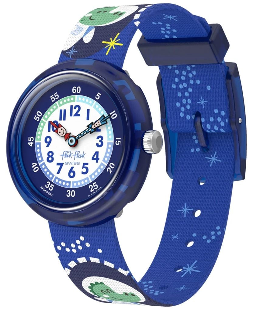Flik Flak enfant Croconautas suisse quartz thÃ¨me montre