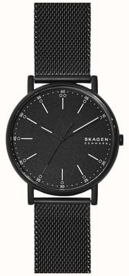 Skagen Мужские часы Signatur, черные, монохромные, миланские сетчатые часы SKW6579