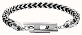 ★DIESEL★ D logo chain bracelet DX1577040 Women's Stainless Steel Chain Bracelet | Silver | Diesel