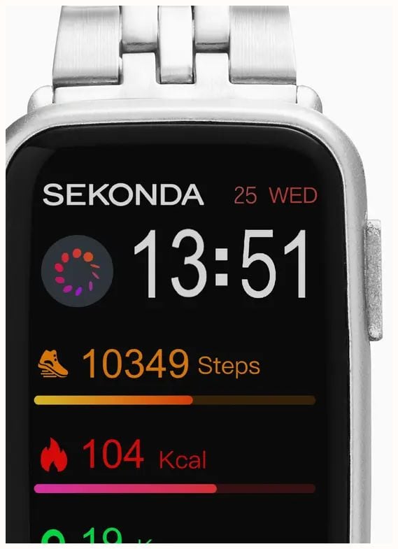 Sekonda Track Smartwatch (26mm) Digital Display / Silver-Tone Alloy Bracelet 30279 - vista alternativa 2