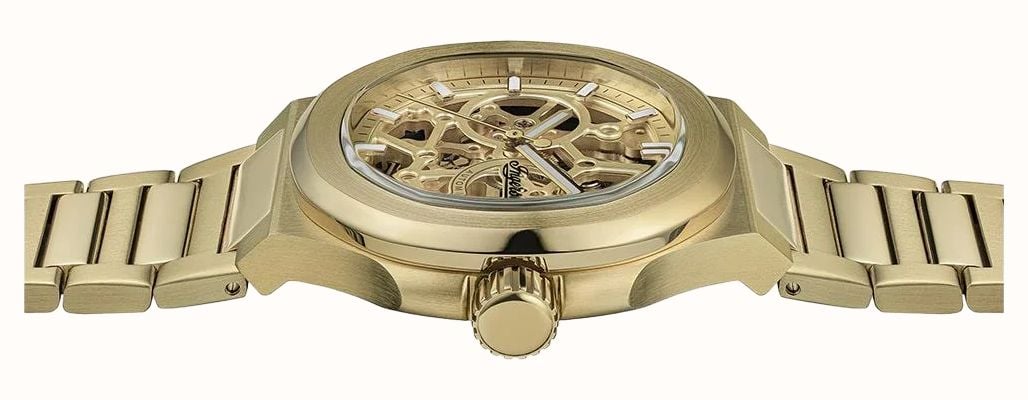 Ingersoll THE FRAME Automatic (47mm) Gold Skeleton Dial / Gold PVD Stainless Steel Bracelet I18303 - vista alternativa 2