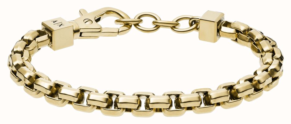 Armani Exchange Men's Gold-Tone Stainless Steel Chain Bracelet AXG0046710