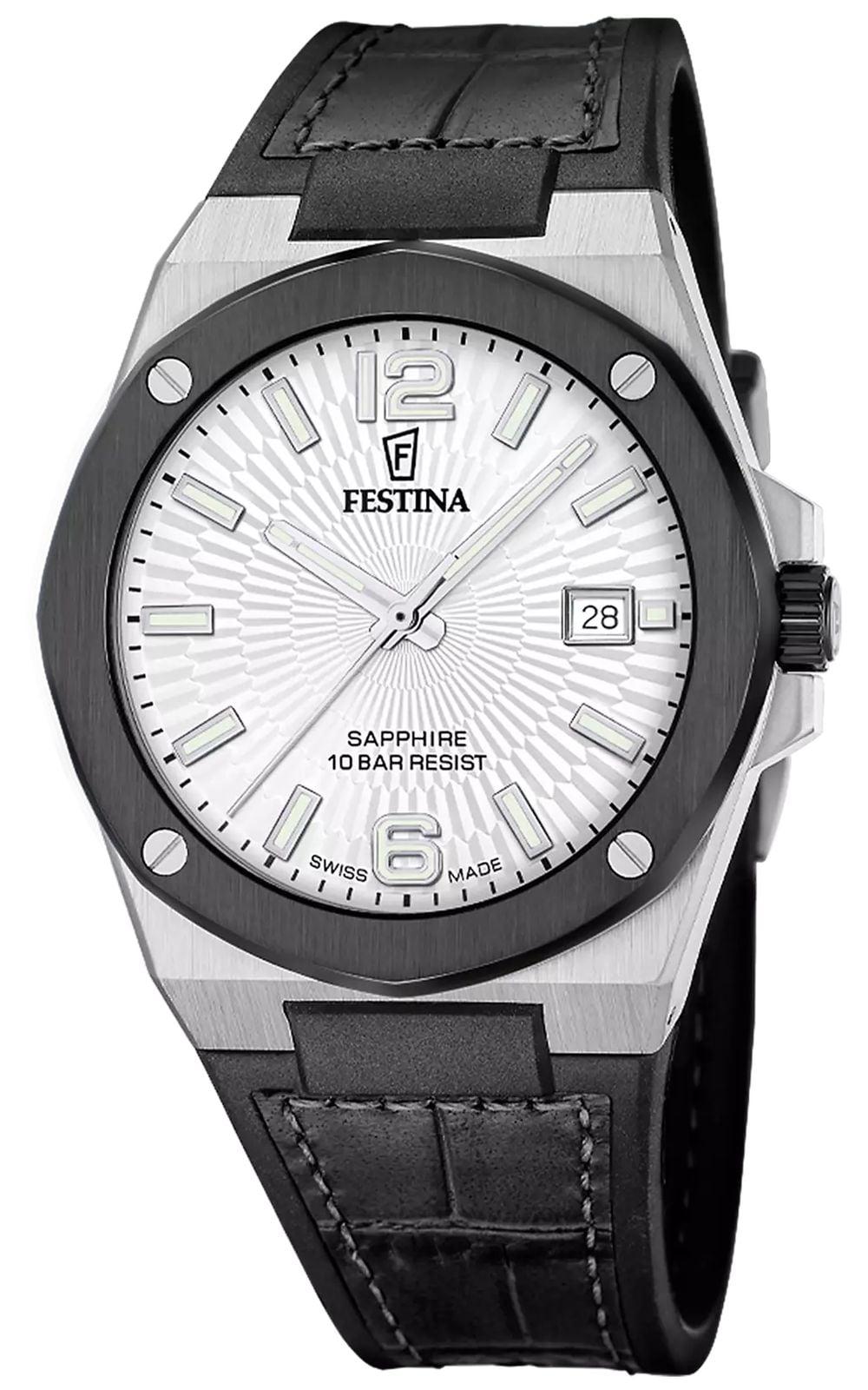 Festina suisse VallÃ©e Quartz (42 mm), cadran argent montre