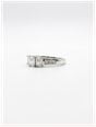 Emerald Natural Diamond 18ct White Gold Trilogy Side Stone Ring JM2151 - vue alternative 2