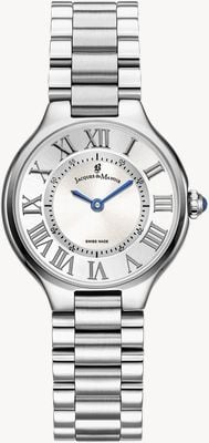 Jacques Du Manoir Celine Two-Hand Quartz (29mm) Silver Sunray Dial / Stainless Steel Bracelet JWL06001