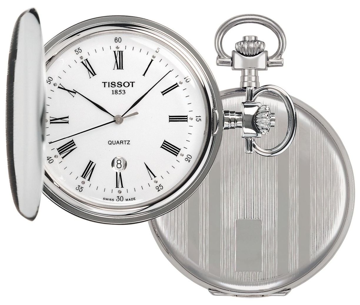 Tissot de poche Savonette full hunter en acier montre
