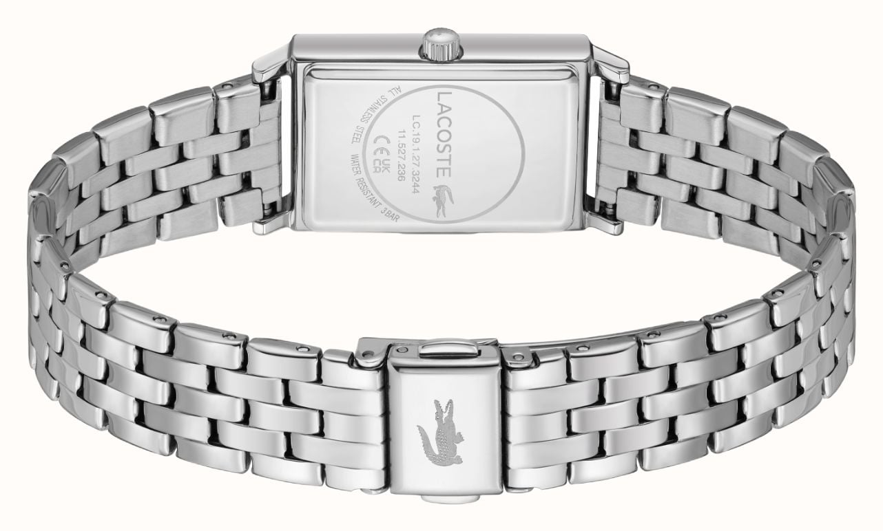 Lacoste Catherine Quartz (20.7x28.3mm) Pink Sunray Dial / Stainless Steel Bracelet 2001487 - alternatieve weergave 3