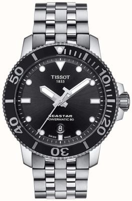 Tissot Seastar 1000 powermatic 80 homme cadran noir acier inoxydable T1204071105100