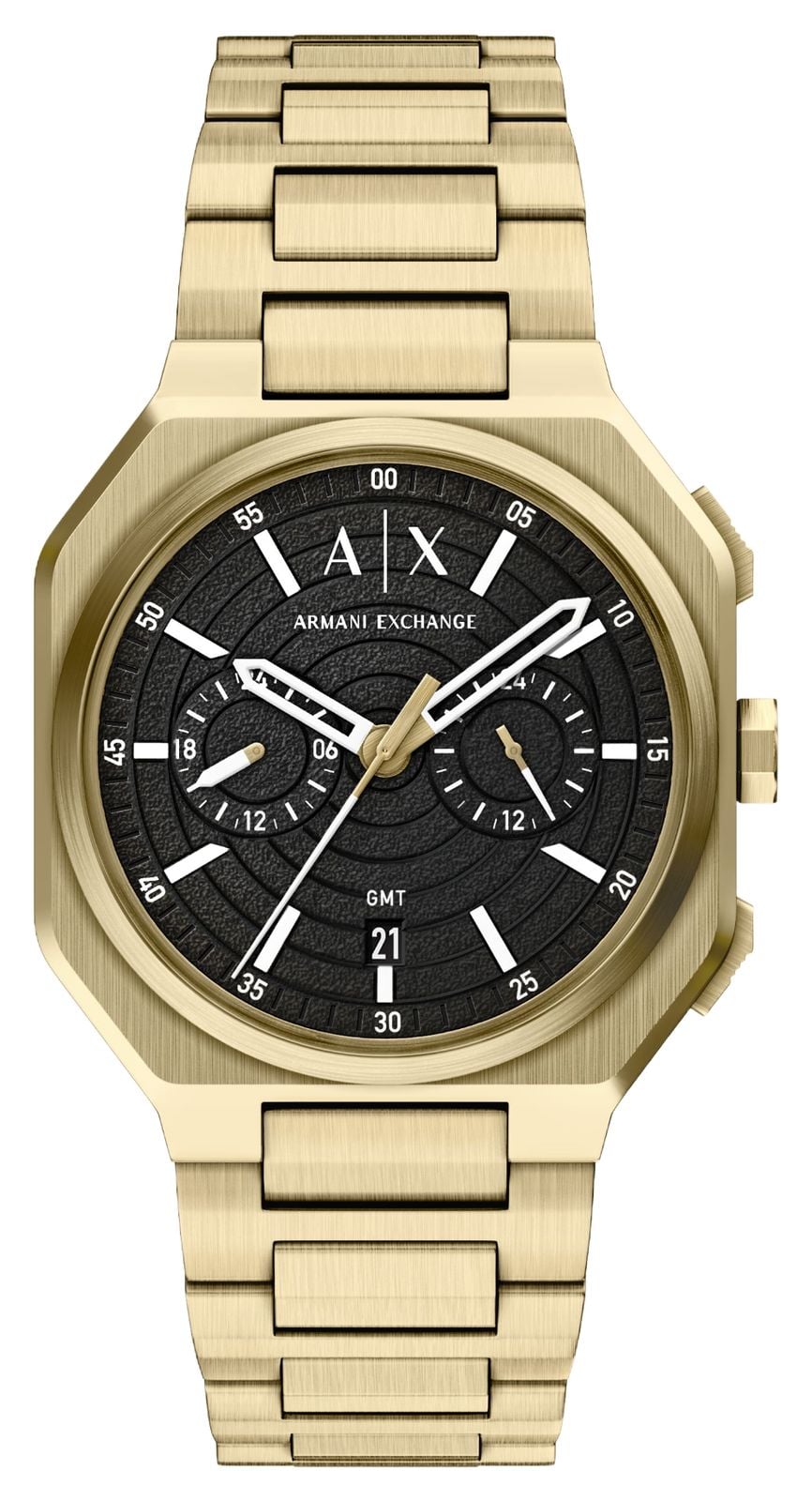 Armani Exchange Bass Dual-Time Gold-Tone Watch in Multi