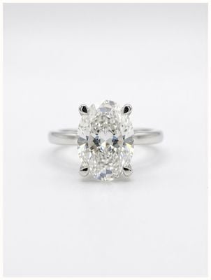 James Moore & Co Platinum Lab Grown Oval Diamond 2.51ct D Vs2 J81655
