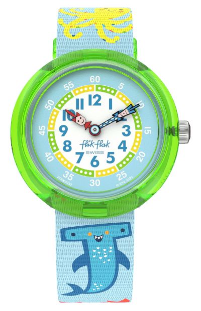 Flik Flak X Faber Castel Color dans un coffret cadeau nÃ©on montre