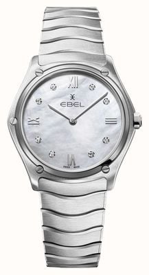 EBEL Sport Classic Diamond (33mm) Mother-of-Pearl Dial / Stainless Steel Wave-Link Bracelet 1216704