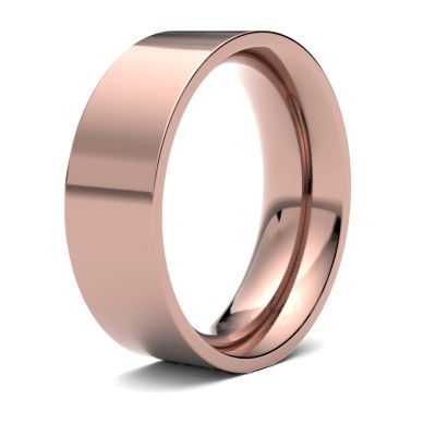 James Moore Wedding Ring | Oro rosa 18 carati | 7 mm | pesante | misura piatta | ag_7ghe-18r AG_7GHE-18R