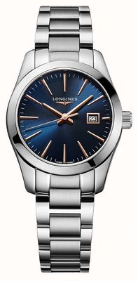 LONGINES Conquest Classic (29.5mm) Blue Sunray Dial / Stainless Steel Bracelet L22864926