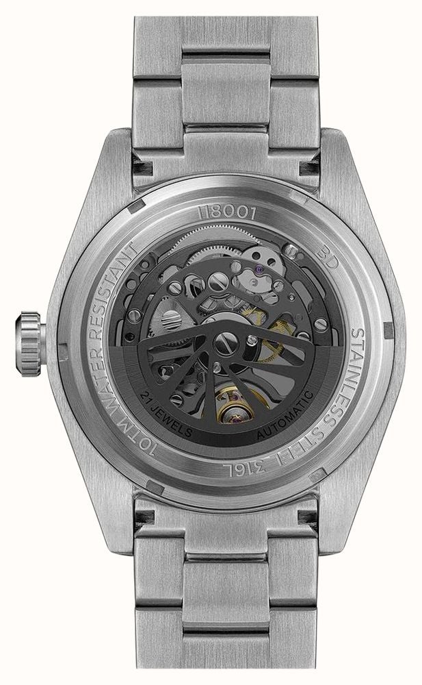 Ingersoll THE BUCK Automatic (43mm) Black Skeleton Dial / Stainless Steel Bracelet I18001 - vista alternativa 4
