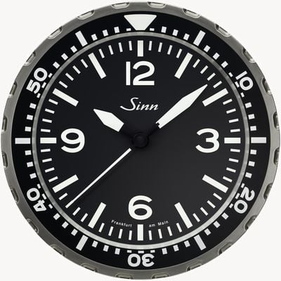 Sinn Reloj de pared analógico radiocontrolado, solo hora alemana 5.041
