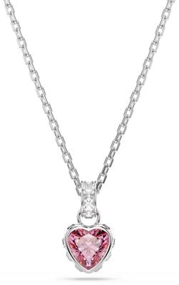 Swarovski Chroma pendant, Mixed cuts, Pink, Rhodium plated 5757789