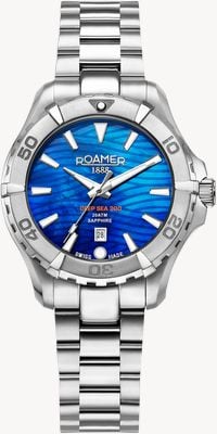 Roamer Deep sea 200 (34mm) ブルー マザーオブパール ダイアル / ステンレススチール ブレスレット 860844 41 45 20