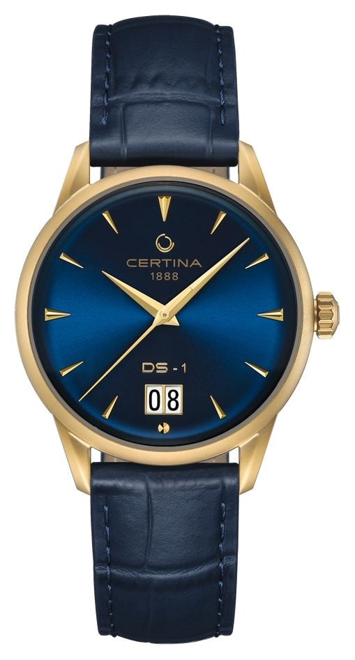 Certina DS-1 grande date Powermatic 80 (41 mm) cadran bleu montre