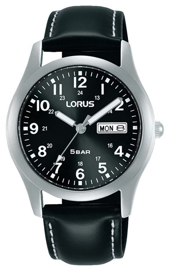 Lorus Classique jour/date (38 mm) cadran soleillÃ© noir / montre