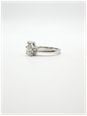 0.49ct Pear Natural Diamond 18ct White Gold Solitaire Ring FCD00402 - 备用视图 2