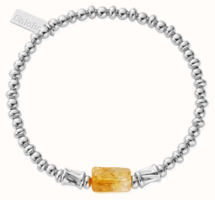 ChloBo Joy Spirit Stone Bracelet - Citrine - 925 Sterling Silver (18cm) SBSSC