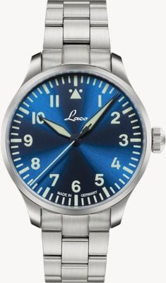 Laco Augsburg 'Blaue Stunde' Automatic (39mm) Blue Sunray Dial / Stainless Steel Bracelet 862102.2.MB
