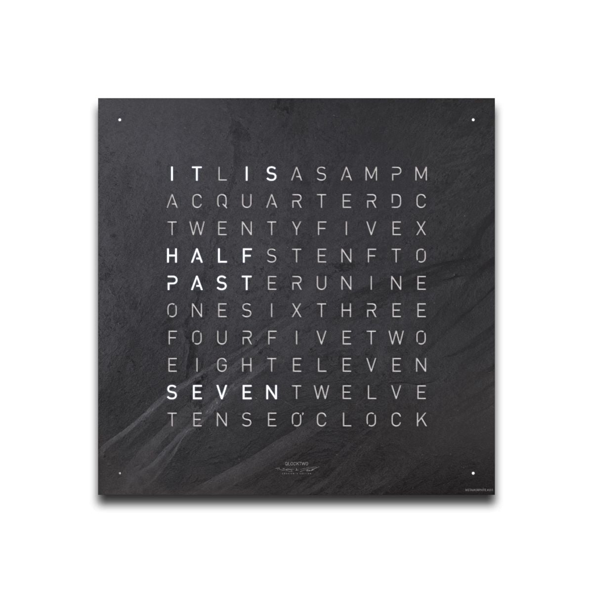 QLOCKTWO Earth 45 Ã©dition crÃ©ateur mÃ©tamorphite (anglais montre