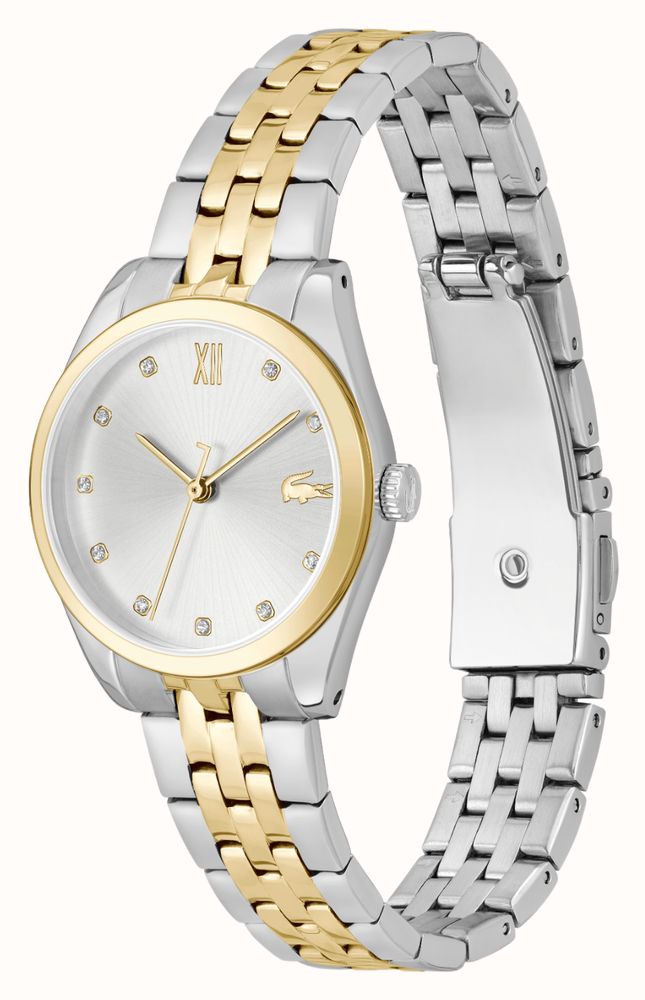 Lacoste Parisienne Tuilerie Quartz (30mm) Silver Dial / Two-Tone Stainless Steel Bracelet 2001302 - alternate view 2