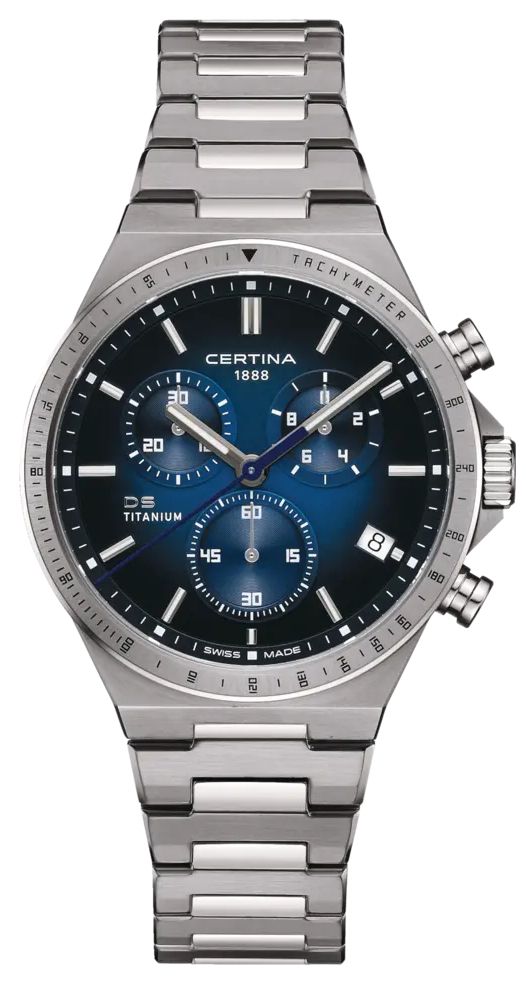 Certina Chronographe DS-7 (41mm) cadran bleu / bracelet montre