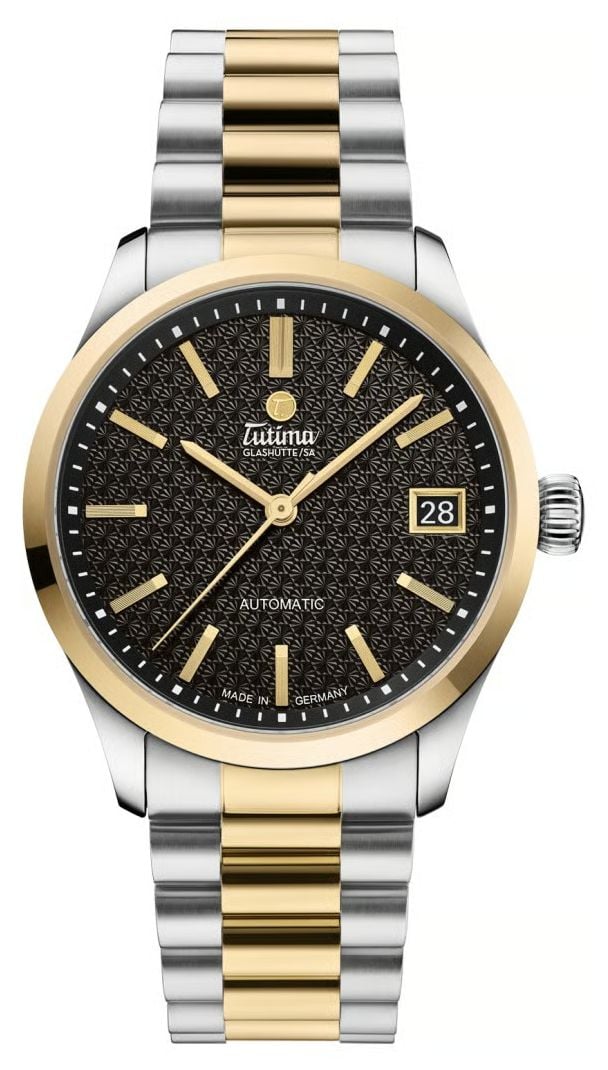 Tutima Glash&Atilde;tte Sky Automatic 34mm Black Dial  TwoTone Watch