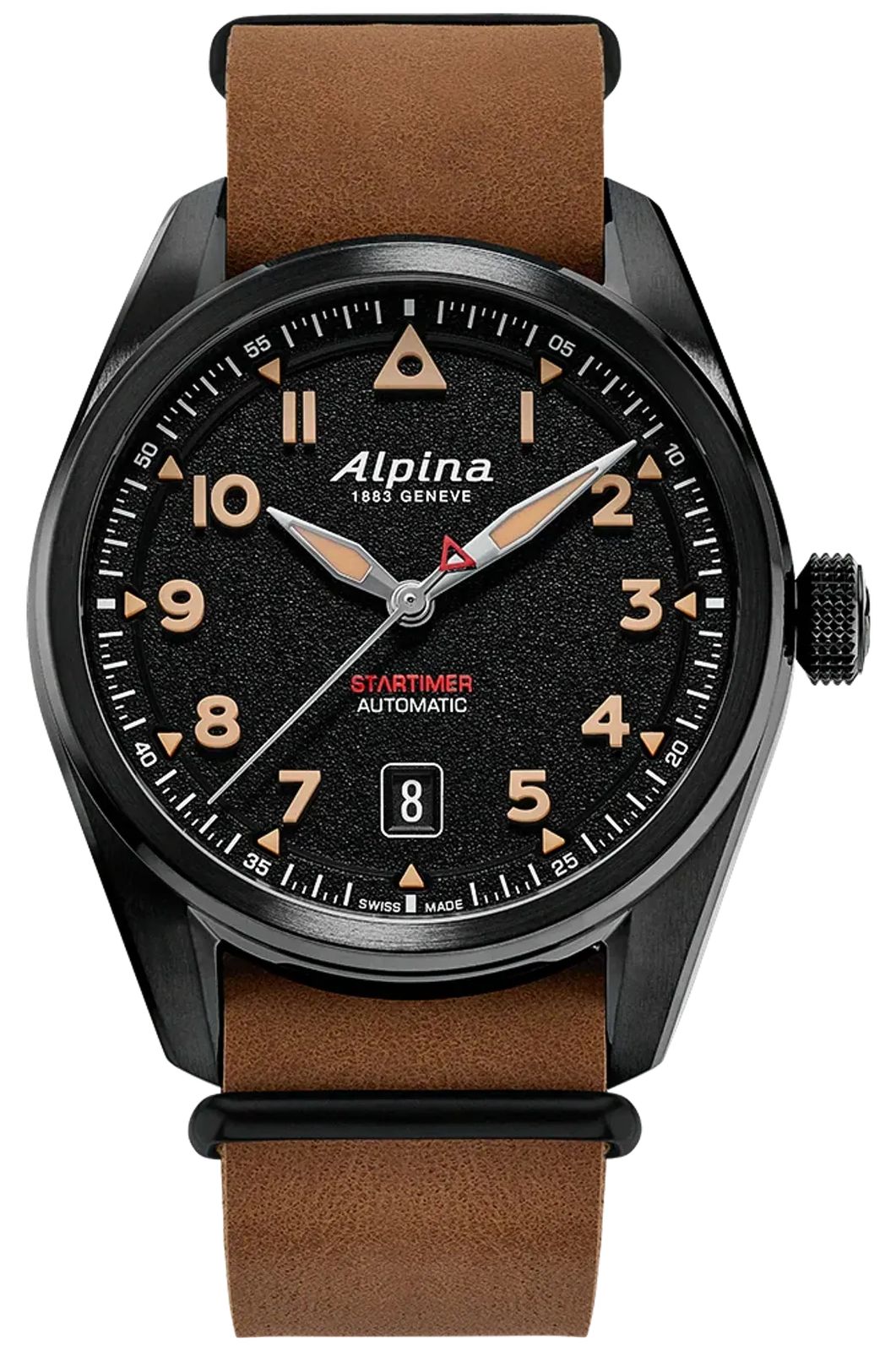 Alpina Startimer Pilot automatique (40 mm) cadran noir montre
