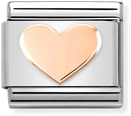 Nomination Classic Heart Rose Gold & Steel Charm 430104/37