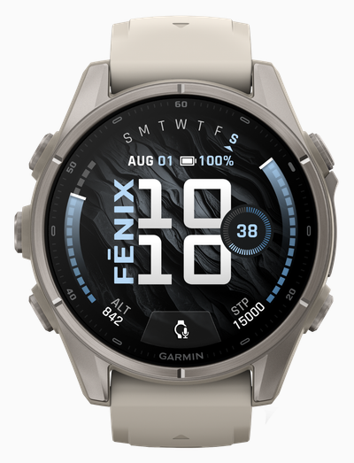 Garmin Fenix 9 43mm Premium GPS Smartwatch - Titanium With Fog Grey Silicone Watch 010-04761-01