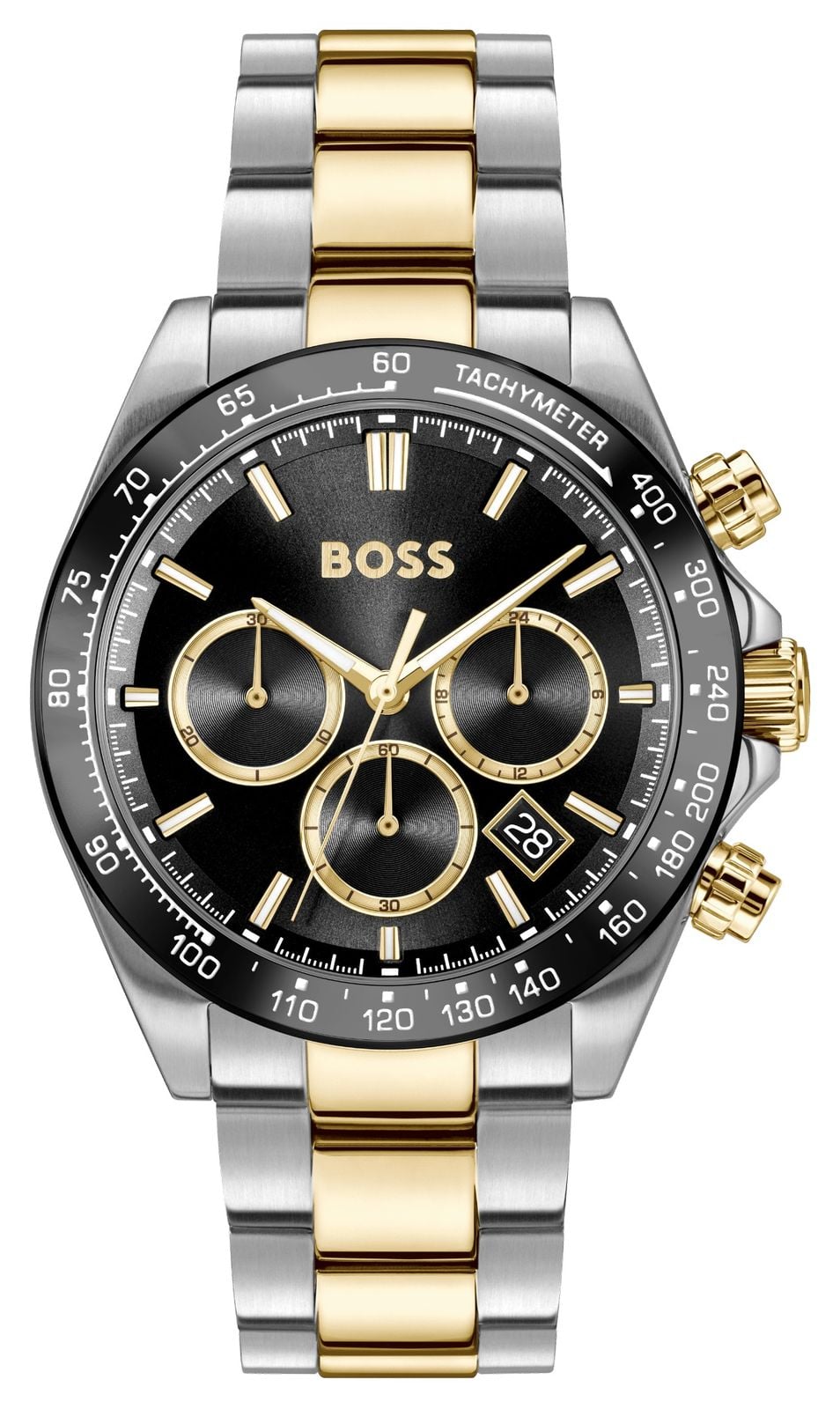 BOSS Chronographe Hero 2.0 (44 mm) cadran noir / bracelet en montre