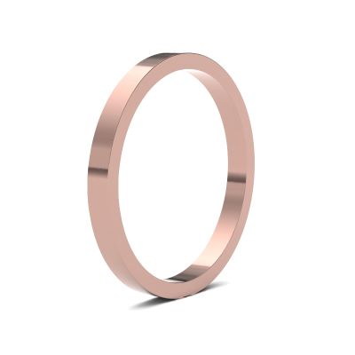 James Moore Wedding Ring | Oro rosa 18 carati | 2 mm | medio | misura piatta | ag_2lmf-18r AG_2LMF-18R
