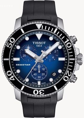 Tissot Heren Seastar 1000 quartz chronograaf horloge in roestvrijstaal T1204171704100