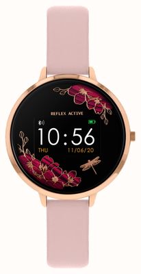 Reflex Active Wielofunkcyjny smartwatch Series 03 (38 mm) z cyfrową tarczą / różową sztuczną skórą RA03-2038