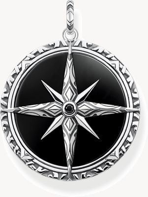 Thomas Sabo Elements of Nature Large Black Compass Pendant PE935-641-11