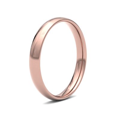 James Moore Wedding Ring | Oro rosa 18 carati | 2,5 mm | leggero | misura tradizionale | ag_2.5llc-18r AG_2.5LLC-18R
