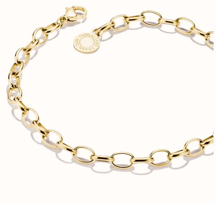 Thomas Sabo Thomas Sabo Charm Club Original Yellow Gold Tone Plated Link Bracelet (17 cm) X0163-S02-39-L17 - vista alternativa 2