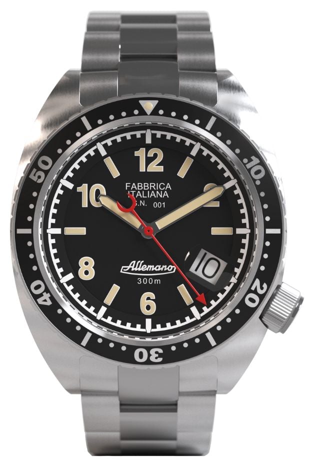 Allemano 1973 Black Shark Diver 42mm Black Dial  Watch