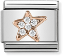Nomination Classic Symbols In Stainless Steel With 9k Rose Gold And CZ Asymmetric Star Charm 430302/16