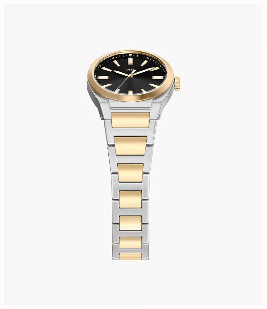 Fossil Everett 27 mm Three-Hand Two-Tone Stainless Steel Fossil Watch ES5495 - альтернативный вид 3