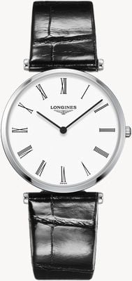 LONGINES La Grande Classique De Longines (36mm) White Dial / Black Leather Strap L47554112