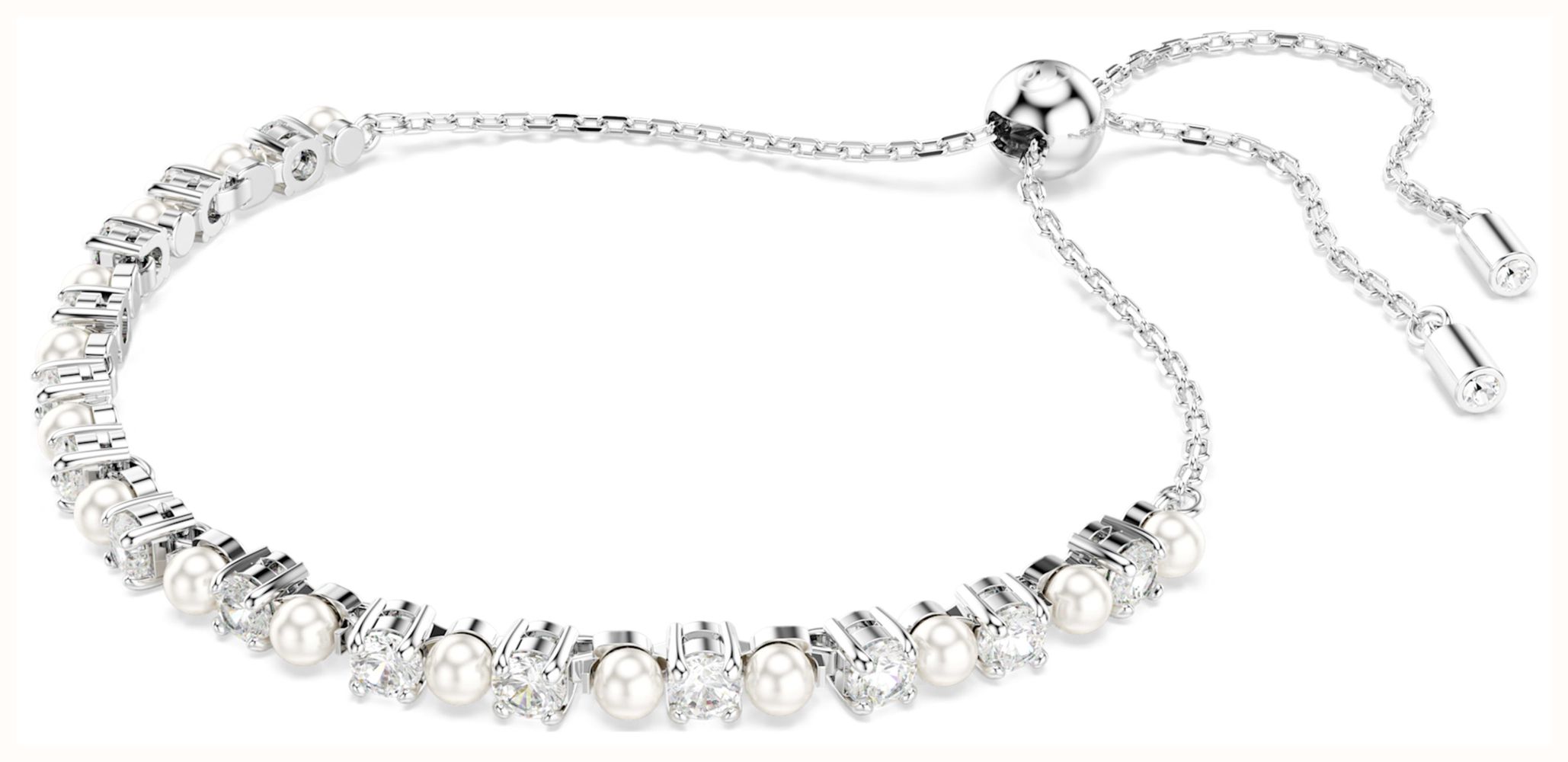 【SWAROVSKI】5689633 Matrix Bracelet NEW 100% Authentic SWAROVSKI White Crystal Pearls Matrix