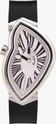 Exaequo Melting Watch Revolve SS 316L (33mm) White Dial / Black Silicone Strap EX 0031.0002